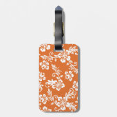Oranje Bagagelabel Hawaiian Print (Achterkant verticaal)