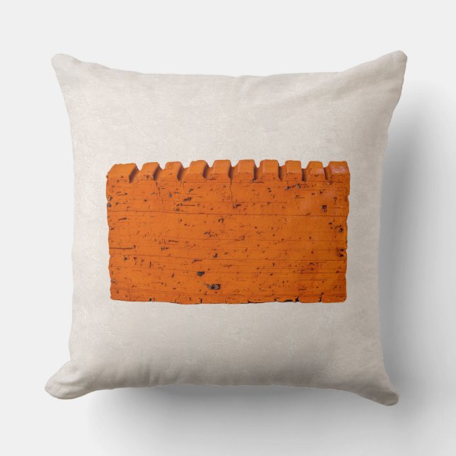 Oranje Baksteen - Atoom Van De Schepping Kussen (Voorkant)
