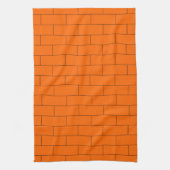 Oranje Baksteen Ontwerp Theedoek (Verticaal)