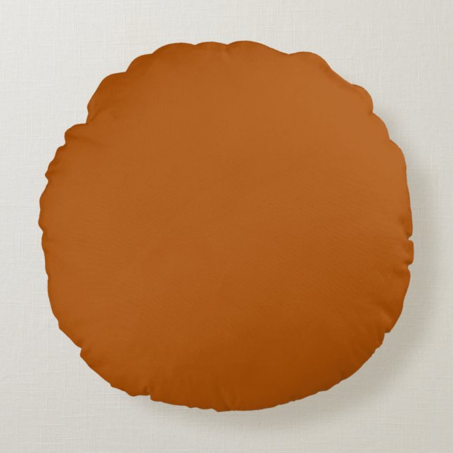 Oranje Baksteen Rond Kussen (Voorkant)