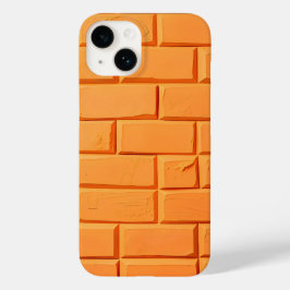 Oranje Baksteenpatroon iPhone Hoesje Stijlvol Ontw
