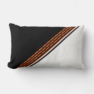Oranje Baksteenpatroon Kussen