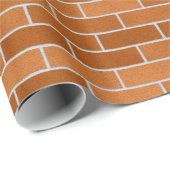 Oranje Bakstenen Muur Cadeaupapier (Rol Hoek)