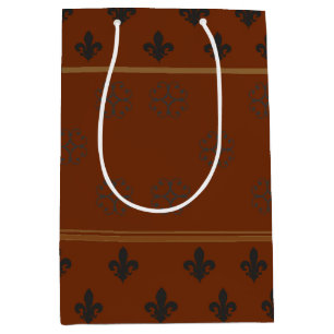 Oranje balk Middelgrote Gift Bag Medium Cadeauzakje