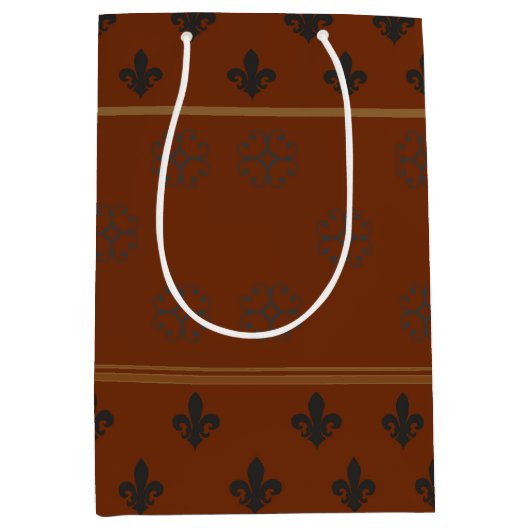 Oranje balk Middelgrote Gift Bag Medium Cadeauzakje (Voorkant)