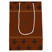 Oranje balk Middelgrote Gift Bag Medium Cadeauzakje (Achterkant)