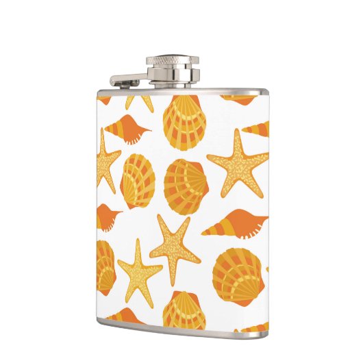 Oranje balkpatroon heupfles (Links)