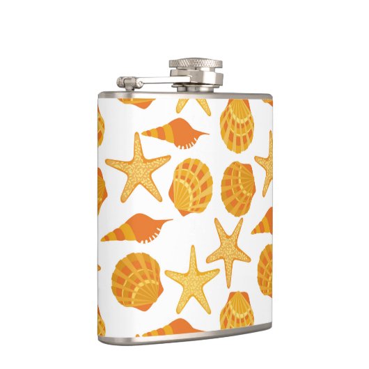 Oranje balkpatroon heupfles (Rechts)