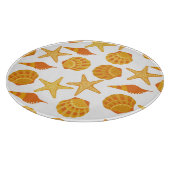 Oranje balkpatroon snijplank (Hoek)