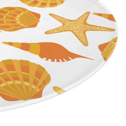 Oranje balkpatroon snijplank (Hoek)