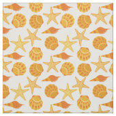 Oranje balkpatroon stof (Swatch)
