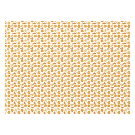 Oranje balkpatroon tafelkleed (Voorkant (Horizontaal))