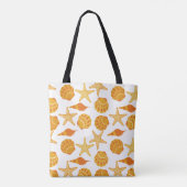 Oranje balkpatroon tote bag (Achterkant)