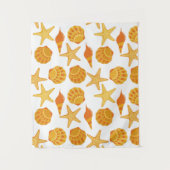 Oranje balkpatroon wandkleed (Voorkant)