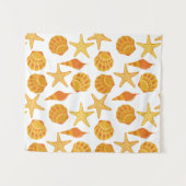 Oranje balkpatroon wandkleed (Voorkant (horizontaal))