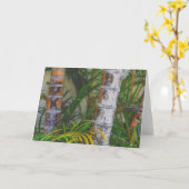 Oranje Bamboe Kaart (Gele Bloem)