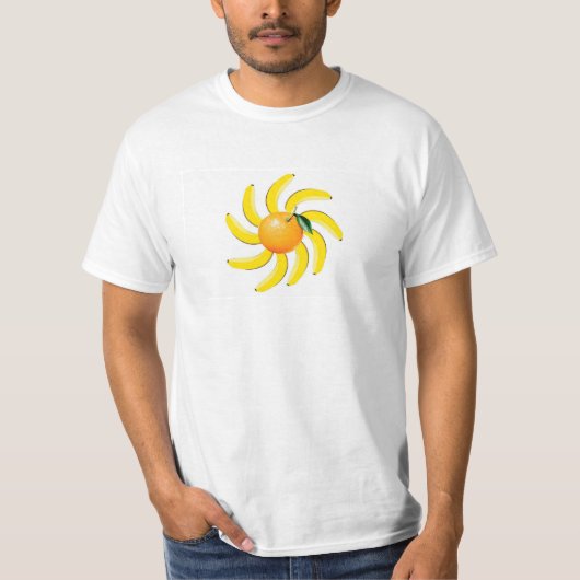 Oranje bananen t-shirt (Voorkant)