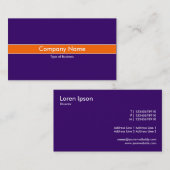 Oranje band - Deep Violet Visitekaartje (Voorkant / Achterkant)