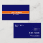 Oranje band - donkerblauw visitekaartje (Voorkant / Achterkant)