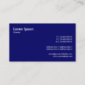 Oranje band - donkerblauw visitekaartje (Achterkant)