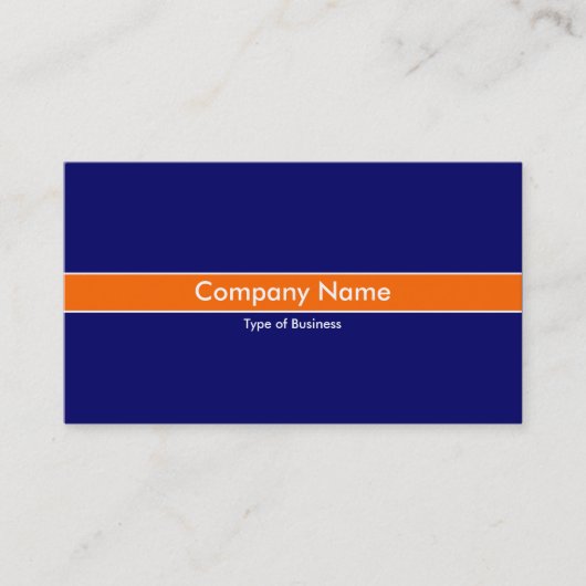 Oranje band - donkerblauw visitekaartje (Voorkant)