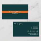 Oranje band - donkergroen visitekaartje (Voorkant / Achterkant)