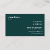 Oranje band - donkergroen visitekaartje (Achterkant)