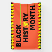 Oranje Banner - Black History Month (Verticaal)