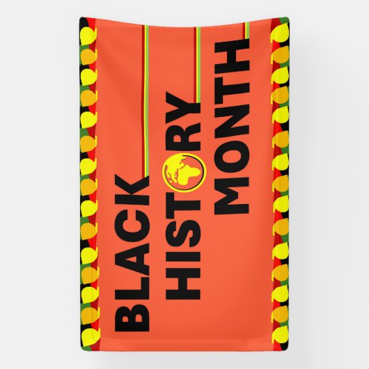 Oranje Banner - Black History Month (Verticaal)