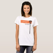 Oranje banner met Lacrosse Stick T-shirt (Voorkant volledig)