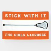 Oranje banner van Lacrosse Team (Horizontaal)