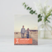 Oranje bannerfoto Sla de datum op Post Kaarten (Staand voorkant)