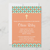 Oranje baptisme/Christening Invite Kaart (Voorkant)