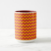 Oranje Barn Chevron Zigzag Pattern Mok (Midden)