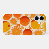 Oranje barst iPhone 16 hoesje (Achterkant horizontaal)