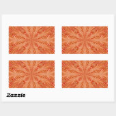 Oranje barst rechthoekige sticker (Vel)