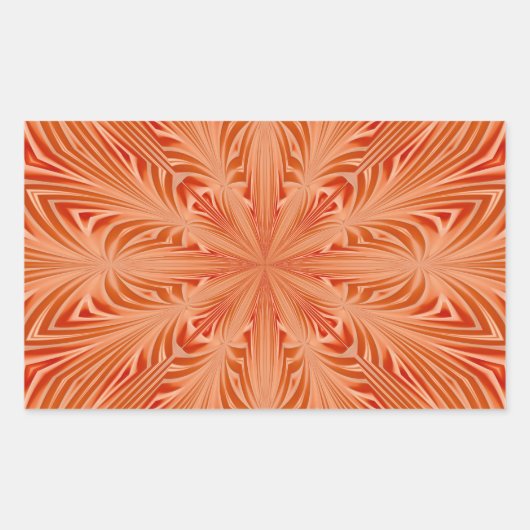 Oranje barst rechthoekige sticker (Voorkant)