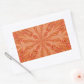 Oranje barst rechthoekige sticker (Envelop)