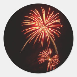 Oranje barst ronde sticker