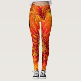 Oranje barst Yoga Pants/Leggings Leggings
