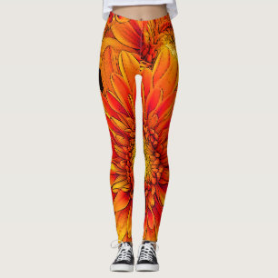 Oranje barst Yoga Pants/Leggings Leggings