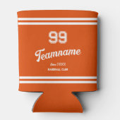 Oranje Baseball Custom Player Nummer & Team Naam Blikjeskoeler (Achterkant)