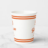 Oranje Baseball Custom Player Nummer & Team Naam Papieren Bekers (Links)