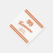 Oranje Baseball Custom Player Nummer & Team Naam Servet (Hoek)