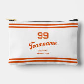 Oranje Baseball Custom Player Nummer & TeamName Etui (Voorkant)