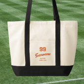 Oranje Baseball Custom Player Nummer & TeamName Tote Bag