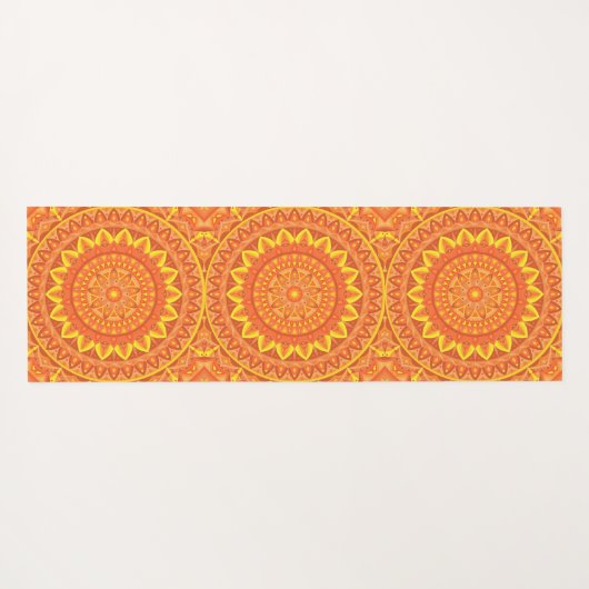 Oranje basis Mandala Yogamat (Achterkant (horizontaal))