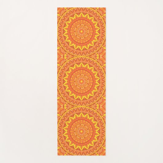 Oranje basis Mandala Yogamat (Voorkant)
