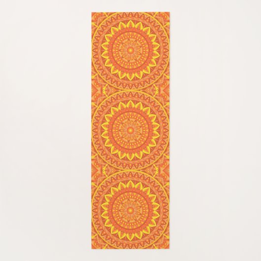 Oranje basis Mandala Yogamat (Achterkant)