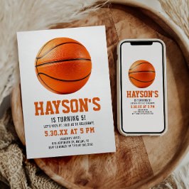 oranje basketbaljongen 5e verjaardagsfeestje kaart